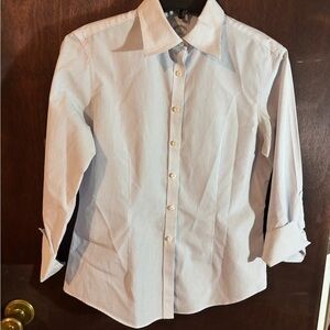 Brooks Brothers 346 Light Blue Striped No Iron Button Down